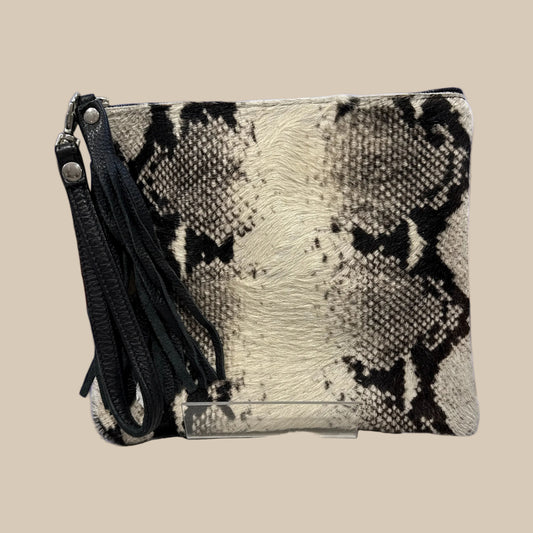 Monty Snake Square Clutch / Cosmetic Pouch