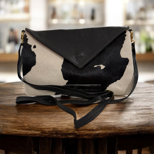 Blach & White Splash Hair on Hide Crossbody