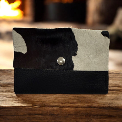 Black & White Splash Hair on Hide Purses