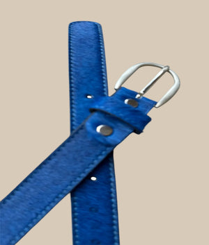 Neon Coloured Hair on Hide Leather Belt