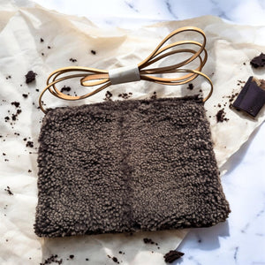 Sheepskin Crossbody Bag - Ebony Brown