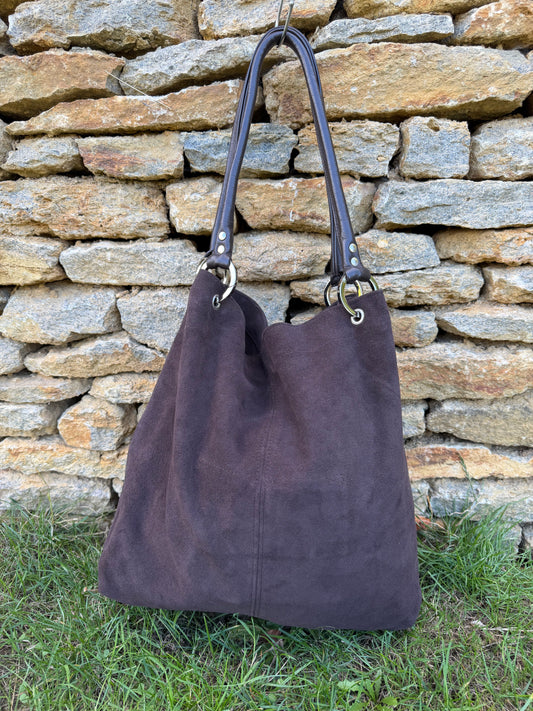 Brown Suede Cheltenham Tote