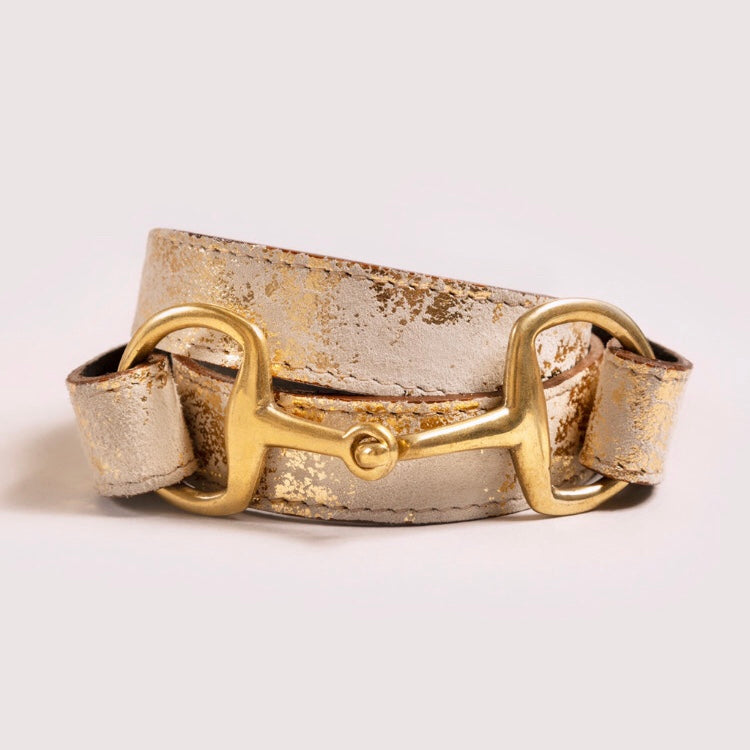 The Snaffle Bit Collection | Gold Cowhide