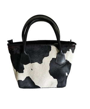 Black  White Cowhide Haydock Handbag