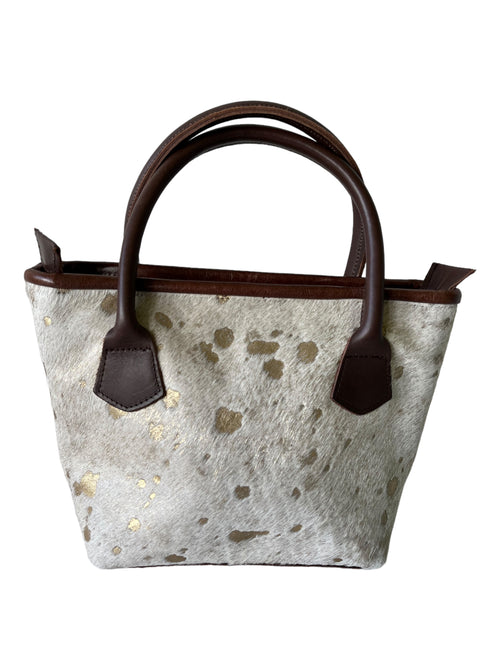 The Haydock Gold Cowhide Handbag