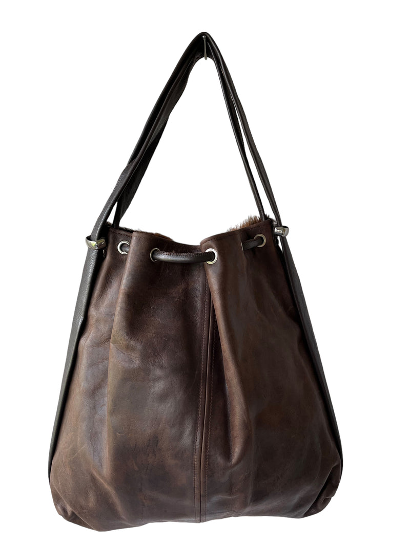 The Huntingdon Brown Cowhide Bag