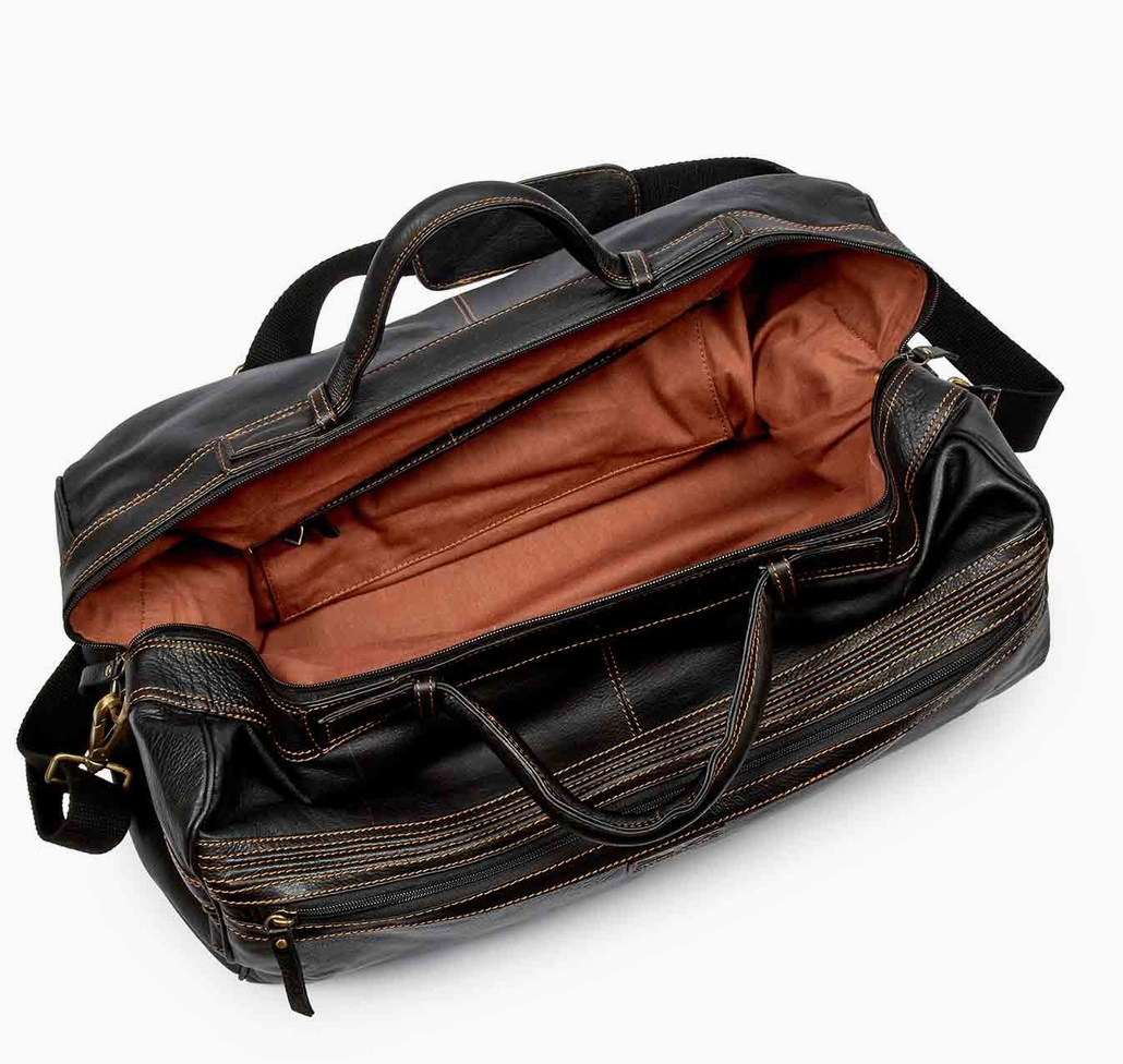 Dalton's Grained Leather Weekender Bag
