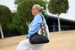 The Warwick Snake Black Tote (Maxi)