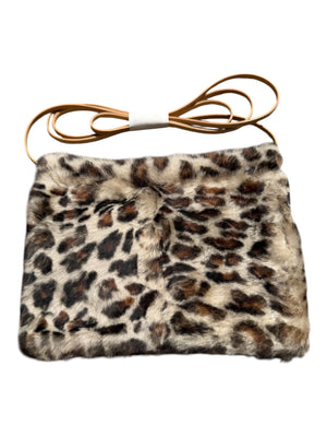 Sheepskin Crossbody Bag - Leopard Print