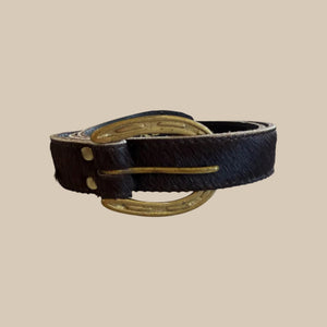 The Ferradura | Brown Mahogany Hair on Hide