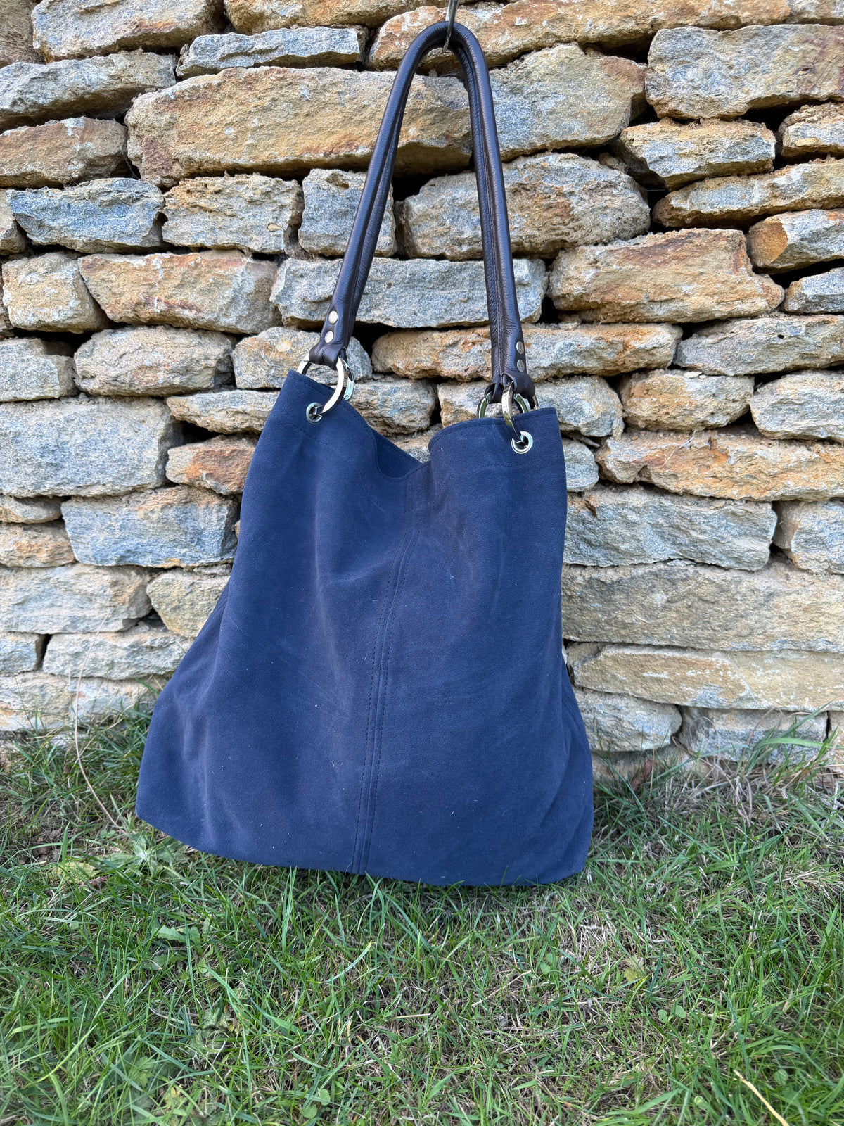 Navy Suede Cheltenham Tote