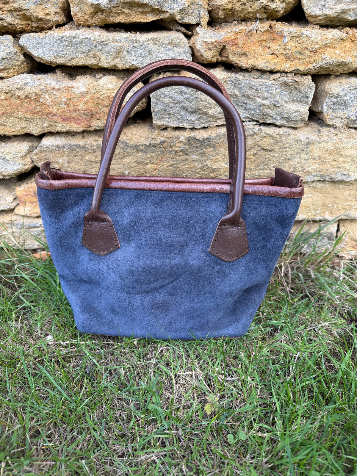 Navy Suede Haydock Handbag
