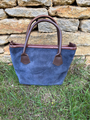 Navy Suede Haydock Handbag