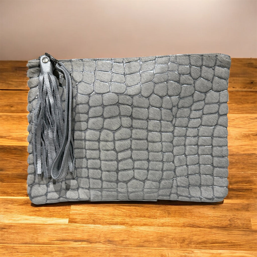 Silver Pebble Travel Wallets / Clutch Bags