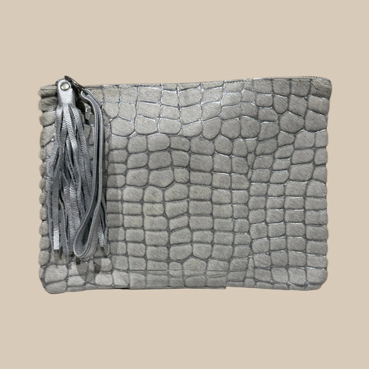 Silver Pebble Travel Wallets / Clutch Bags