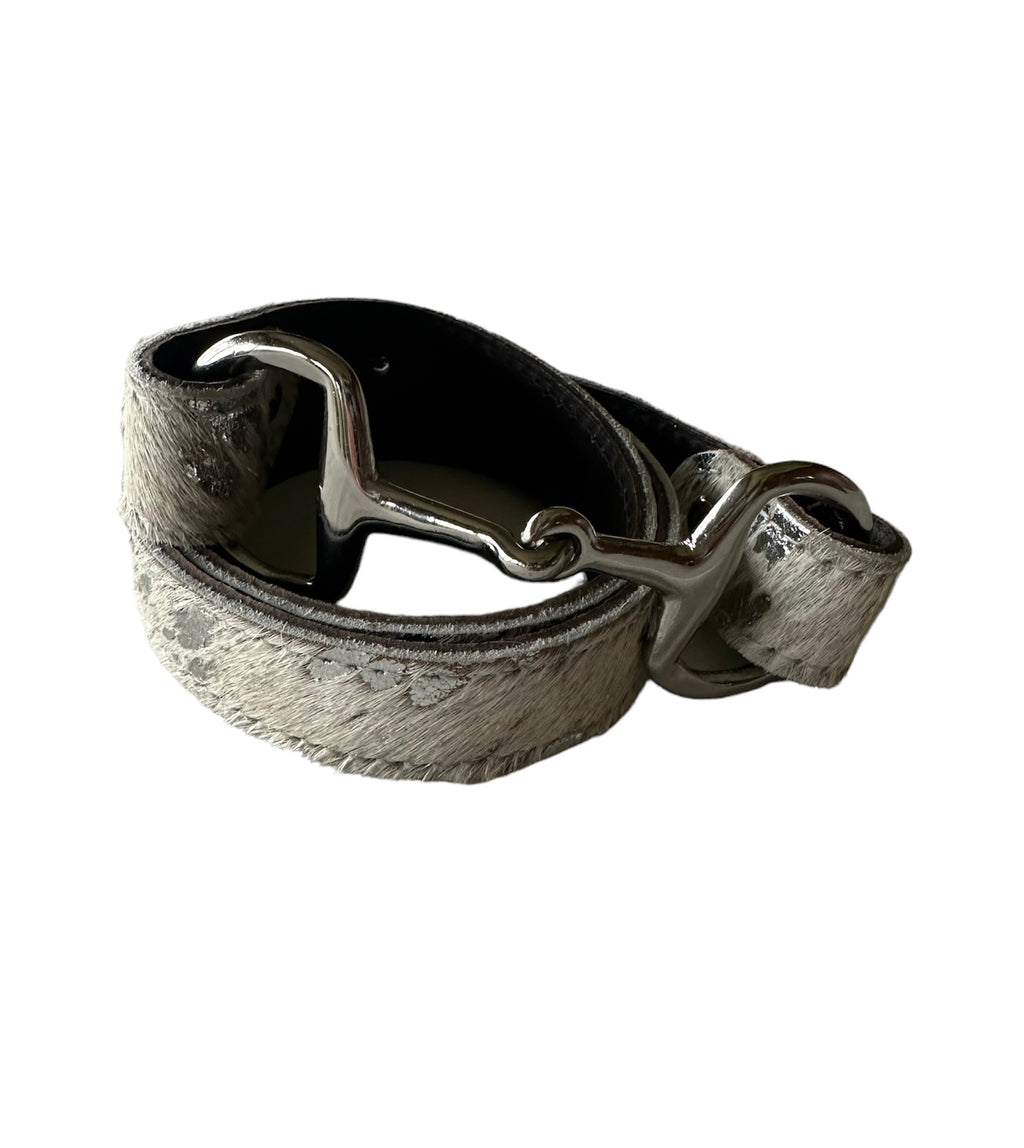 The Snaffle Bit Collection | Silver Cowhide