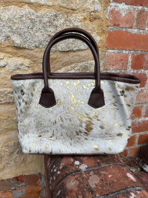 The Wincanton Gold Cowhide Handbag
