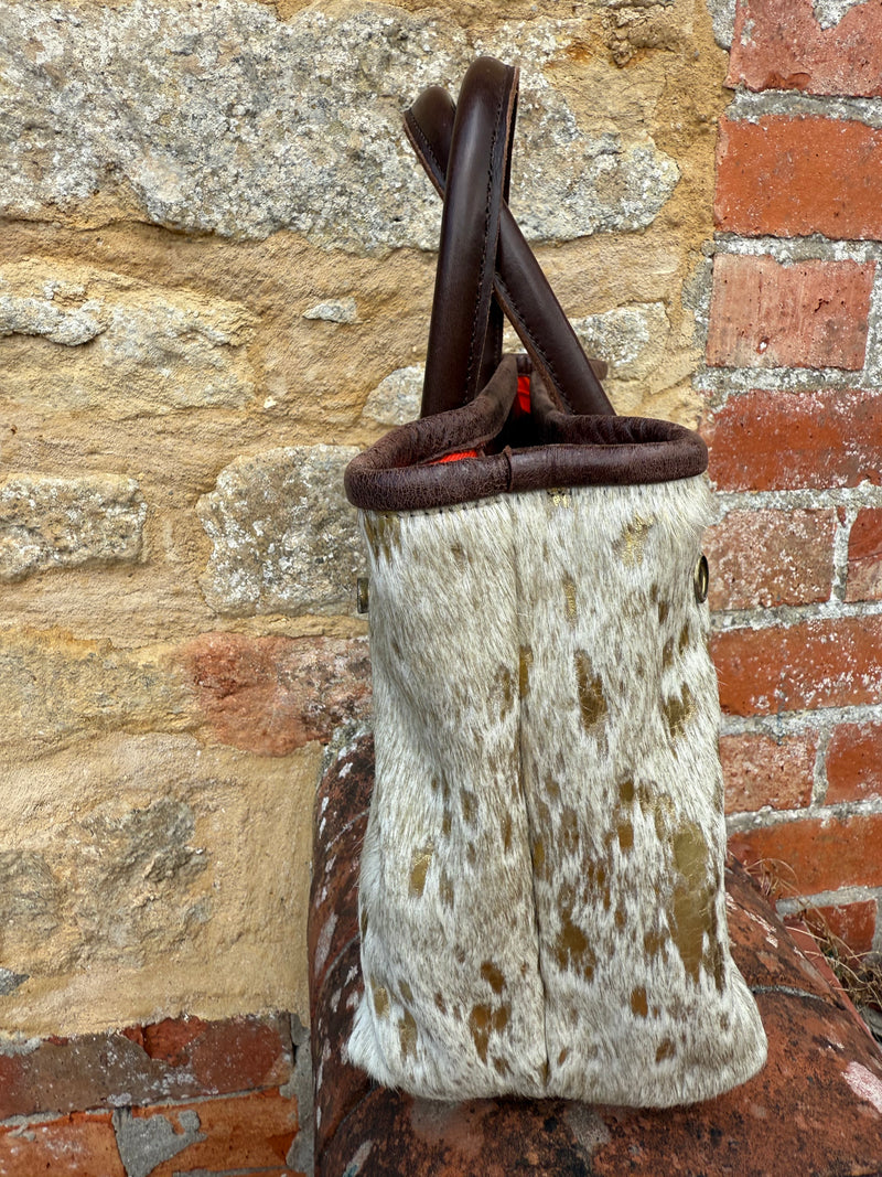 The Wincanton Gold Cowhide Handbag