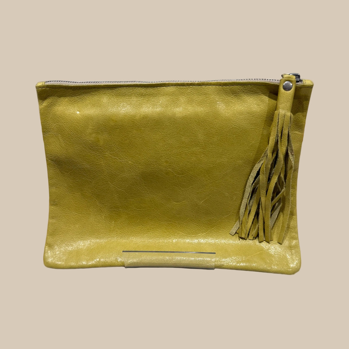 Yellow Leather Travel Wallets / Clutch Bags