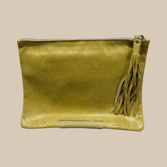Yellow Leather Travel Wallets / Clutch Bags