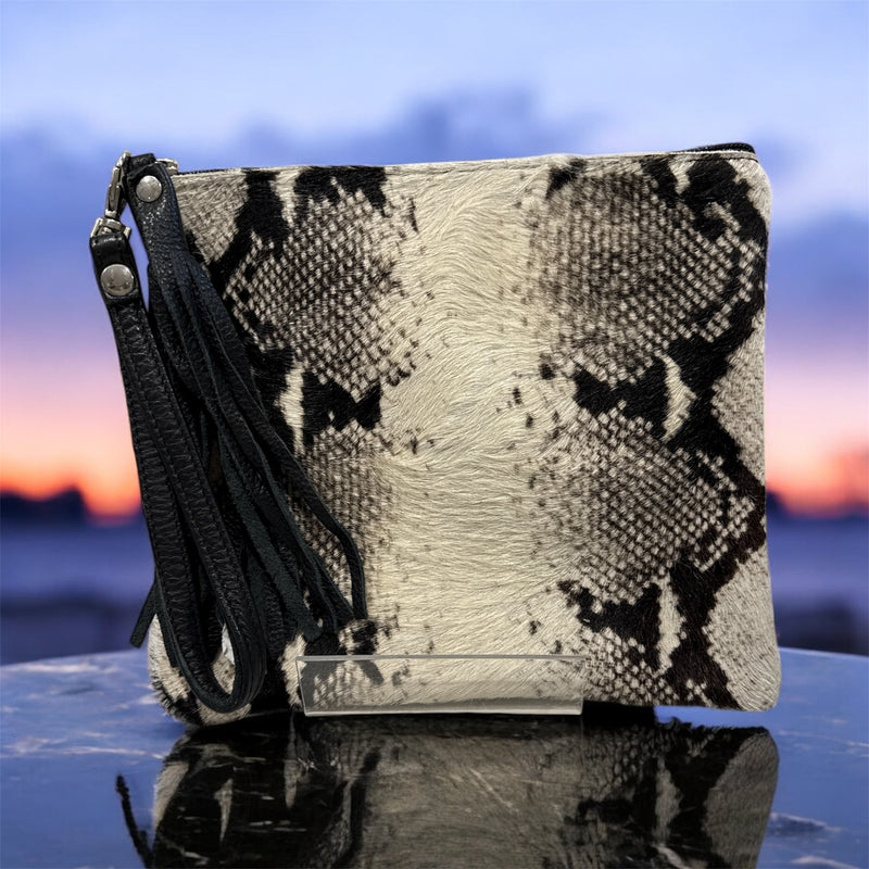 Monty Snake Square Clutch / Cosmetic Pouch