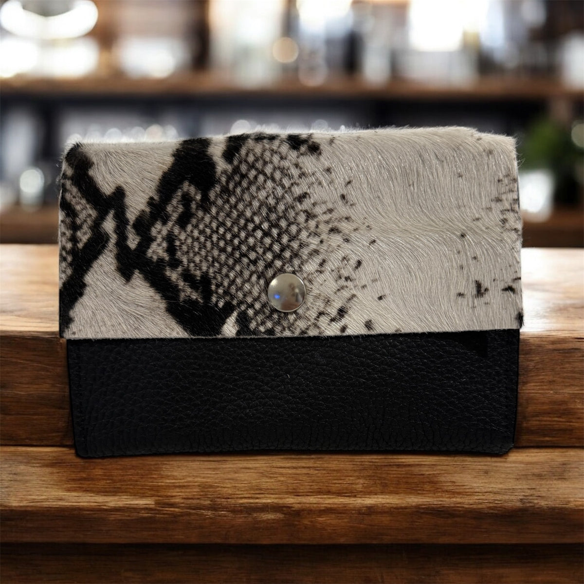 Snakeskin pattern Hair on Hide Purses