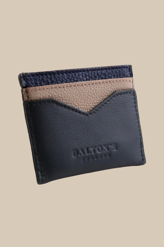 Soldi Card Case | Navy, Taupe & Verde